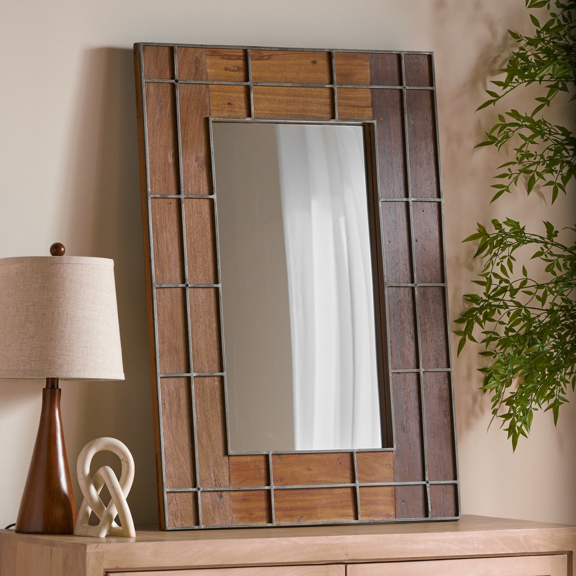 Mirror Brown Wood