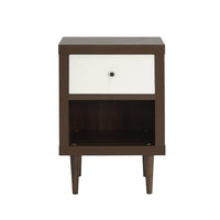 1 Drawer Nightstand Walnut Mdf