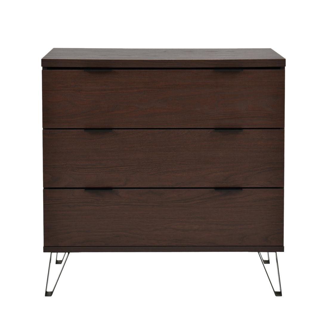 3 Drawer Wide Chest Walnut Mdf