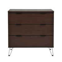 3 Drawer Wide Chest Walnut Mdf