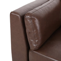 3 Seater Sofa Dark Brown Pu