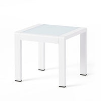 Cape Coral Side Table White Aluminium