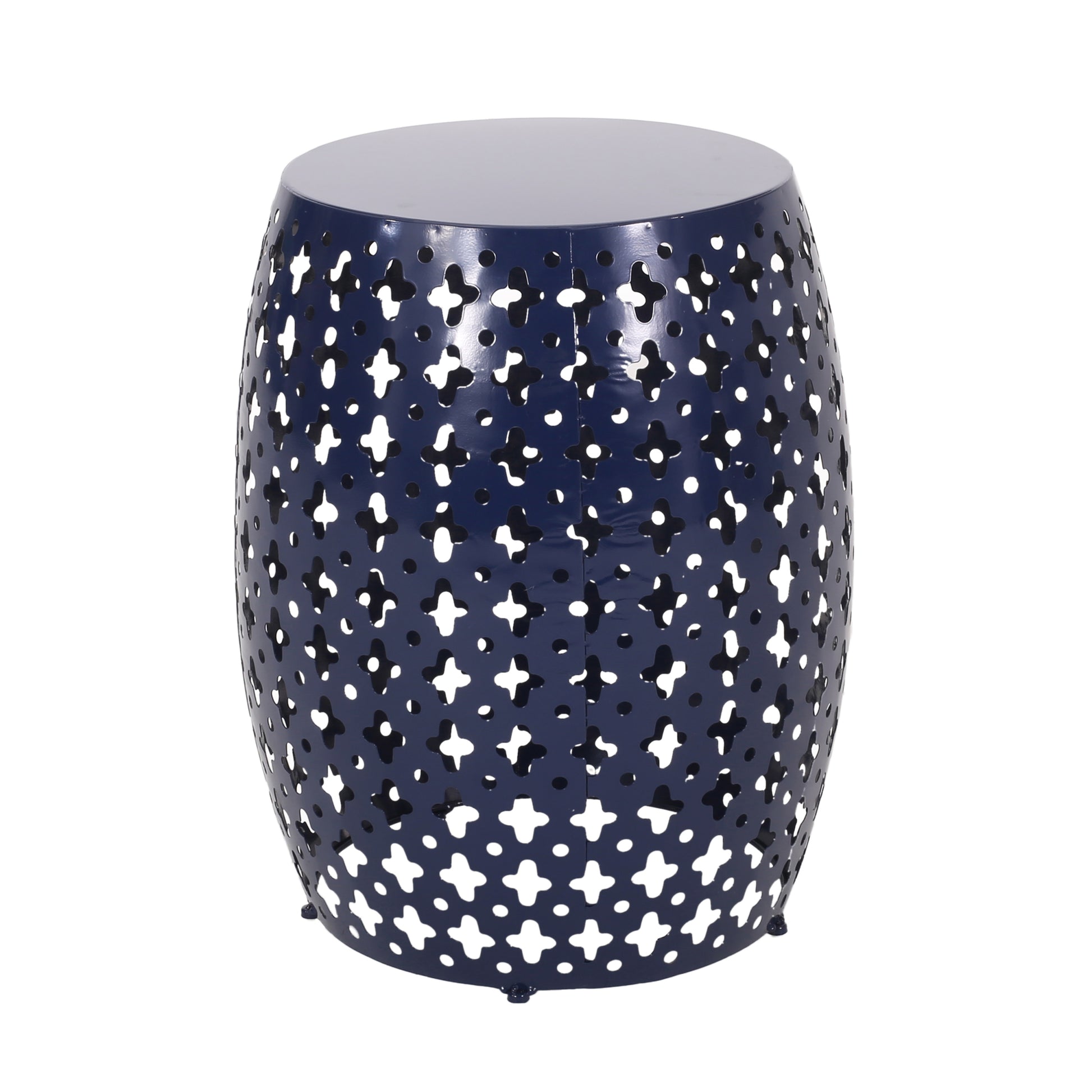 Metal S 2 End Table Navy Blue Iron