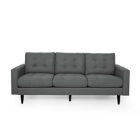 3 Seater Sofa Dark Grey Fabric