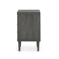 2 Drawer Nightstand Grey Mdf