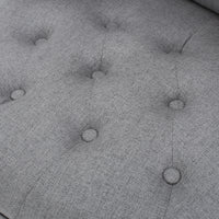Bordeaux Tuft Chair Grey Fabric