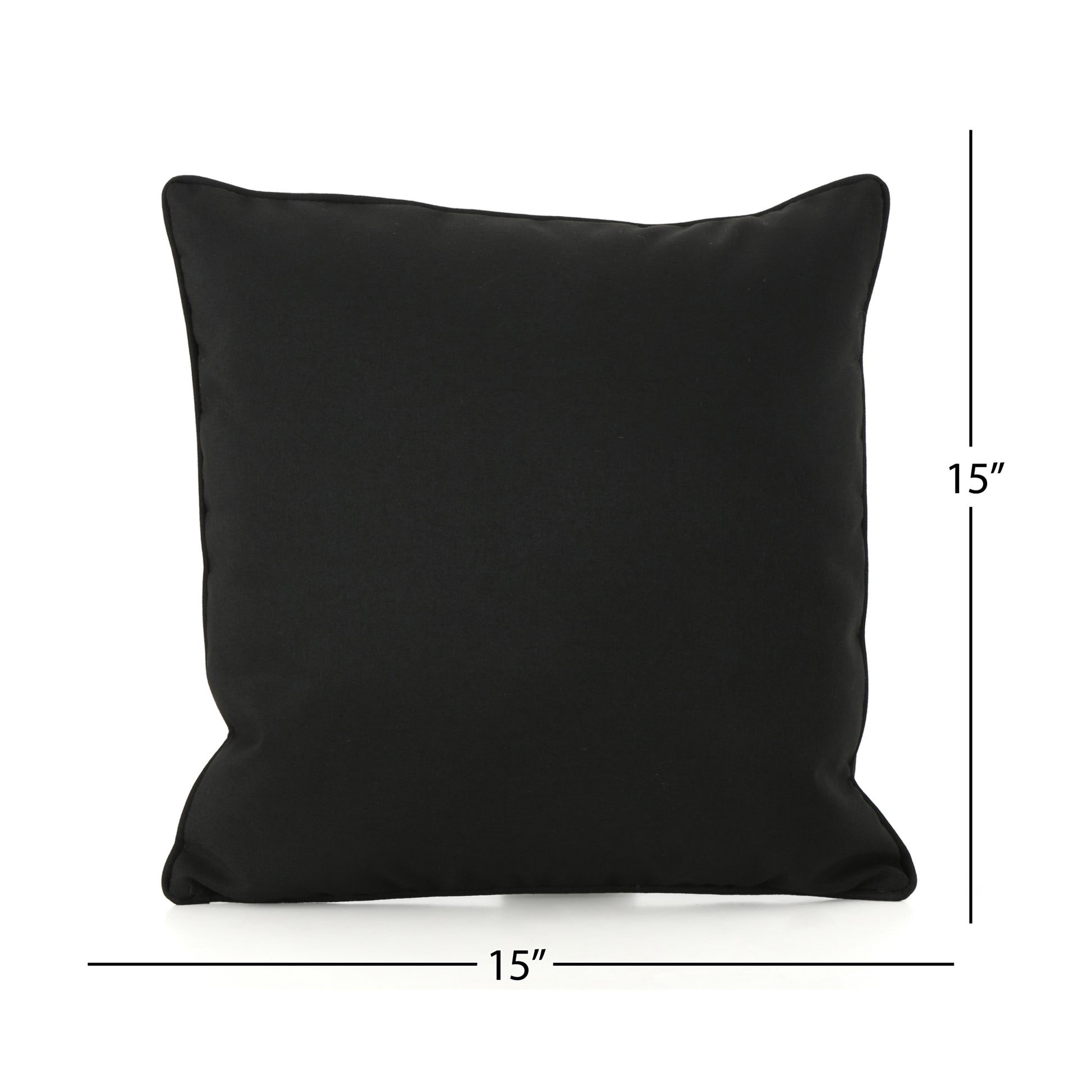 Coronado Square Pillow Black Fabric