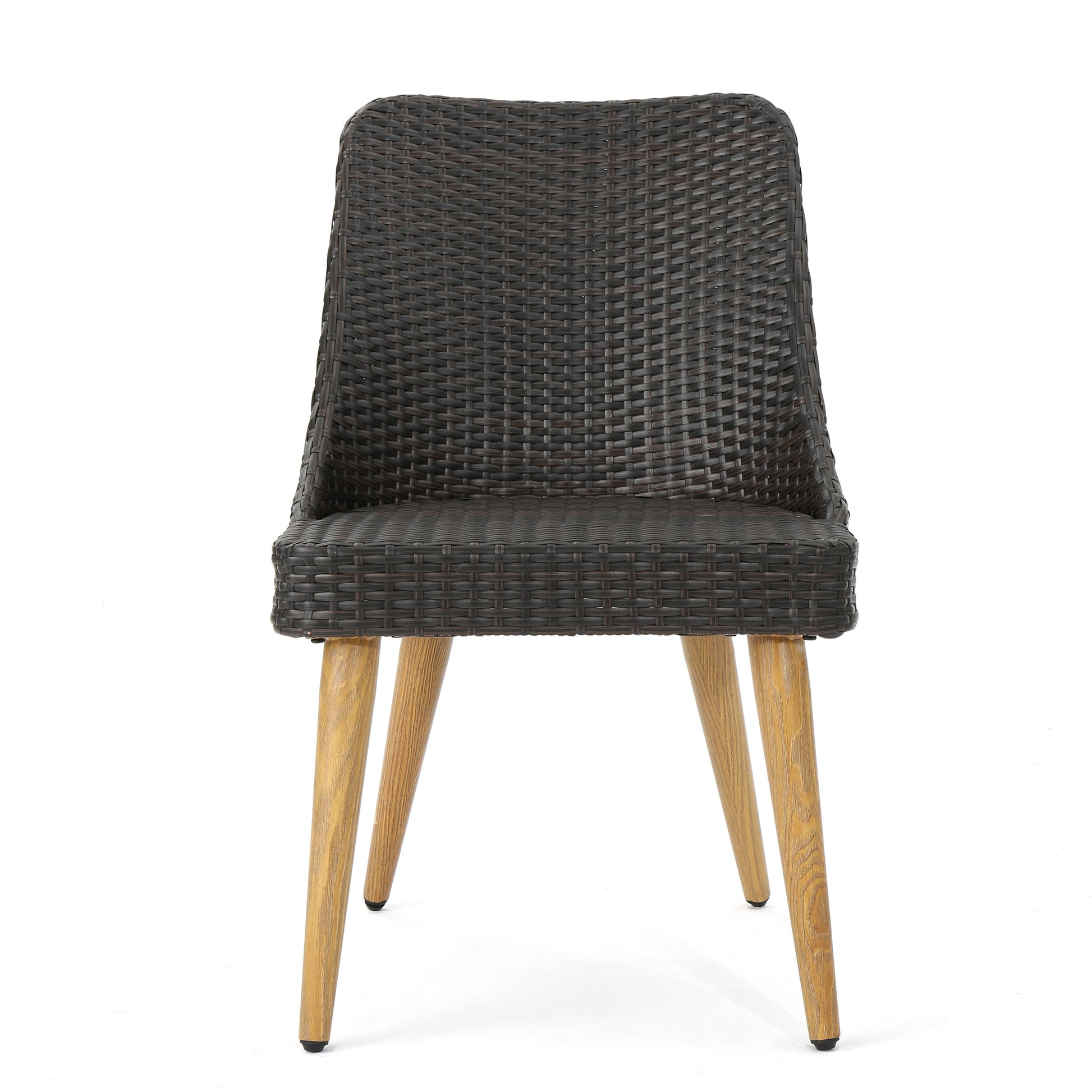 Delphi Dining Chair With Heat Transfer Legs Brown Multi Rattan