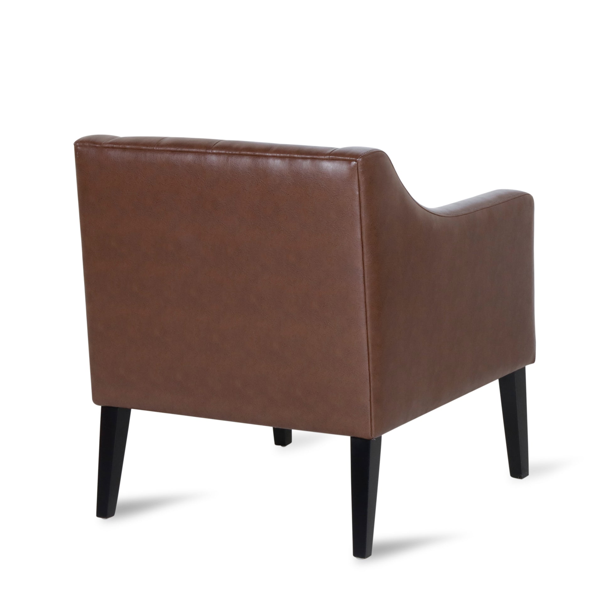 Accent Chair Dark Brown Pu