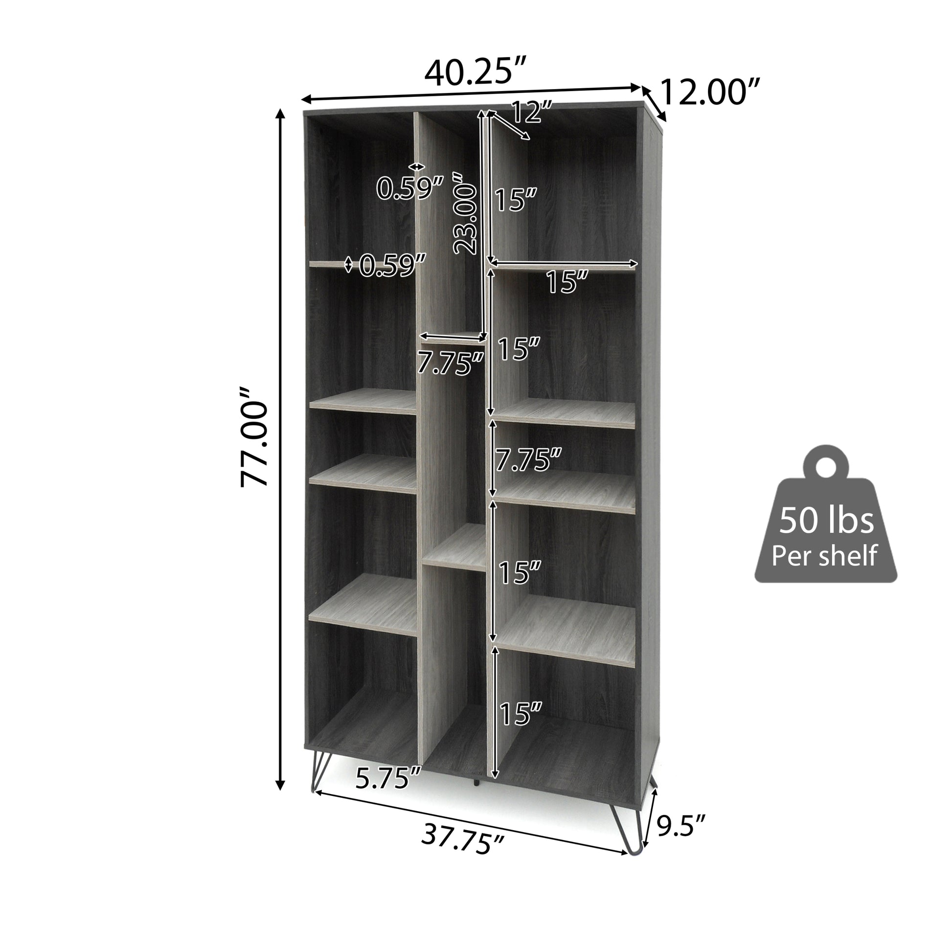 Multi Function Cabinet Grey Particle Board