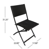 Maldives Aluminum Foldable Dining Set Grey Pe Rattan Iron