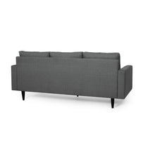 3 Seater Sofa Dark Grey Fabric