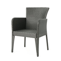 Anaya Kd Pe Dining Chair,Set Of 2 Grey Iron