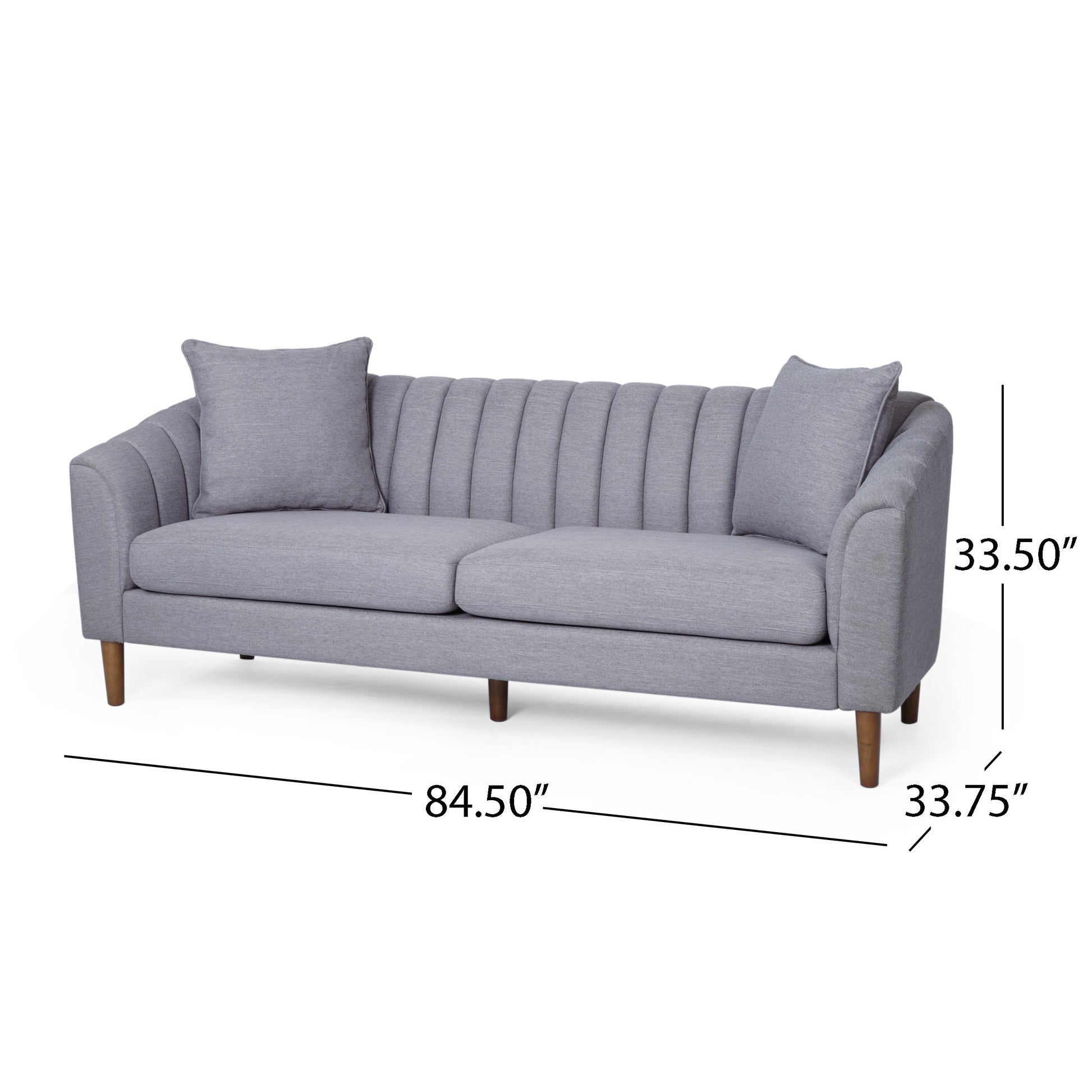 3 Seater Sofa Grey Fabric