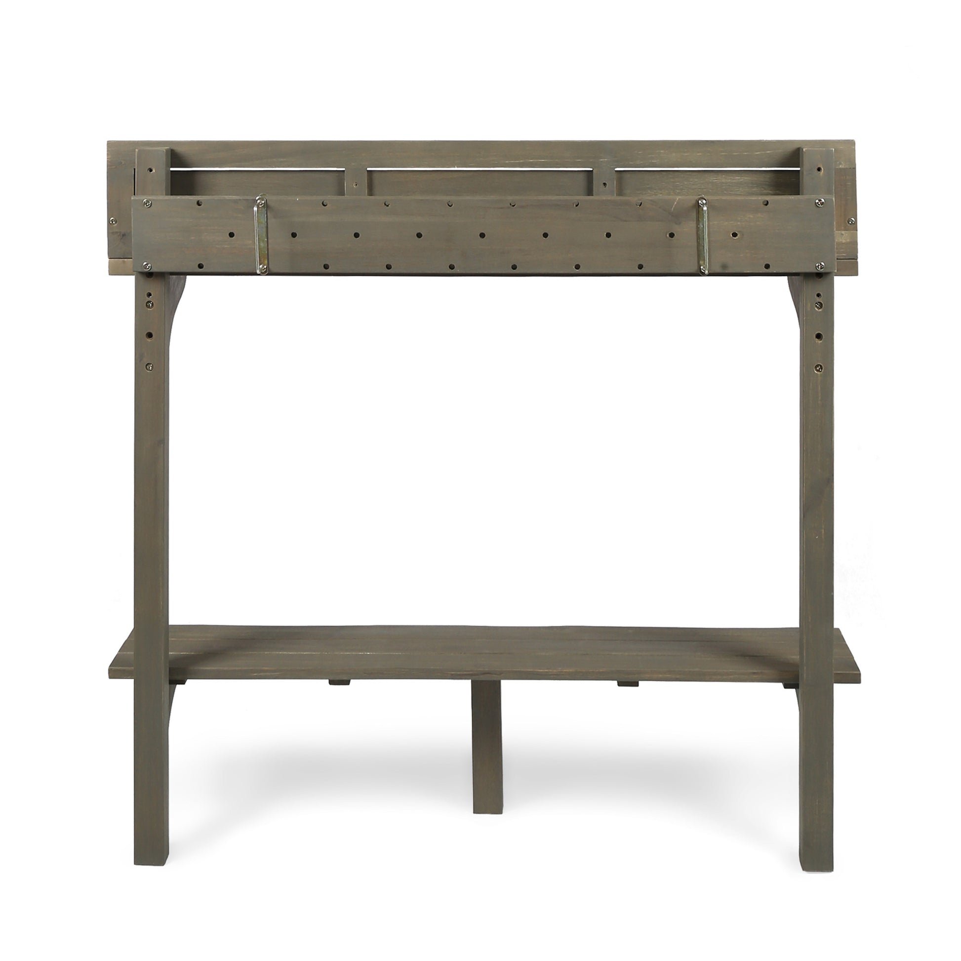 Outdoor Acacia Wood Balcony Bar Table, Gray Finish Gray Garden & Outdoor Acacia Wood