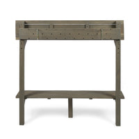 Outdoor Acacia Wood Balcony Bar Table, Gray Finish Gray Garden & Outdoor Acacia Wood