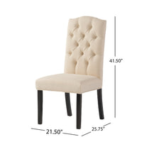 Dining Chair Natural Wood Fabric