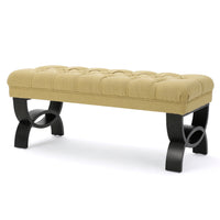 Hilton Ottoman Yellow Fabric