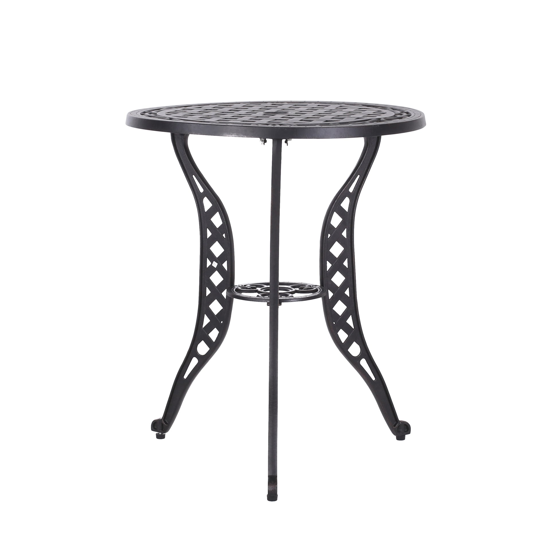 Bono Metal Bistro Set Black Aluminium
