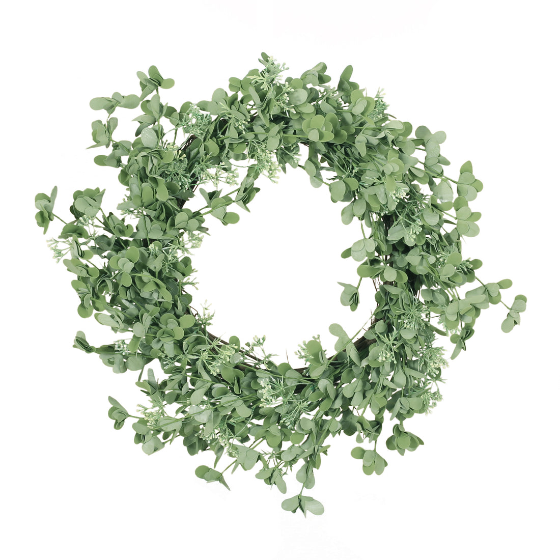 27" Oxalis Corniculata Wreath Green Polyester