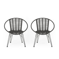 Highland Chair Set Of 2 Grey Rattan